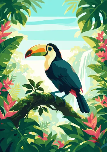 Toucan Falls — finished page