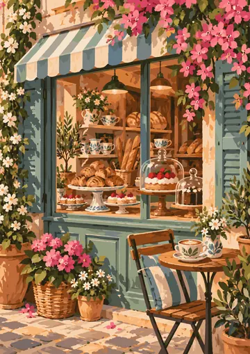 Patisserie Window — finished page