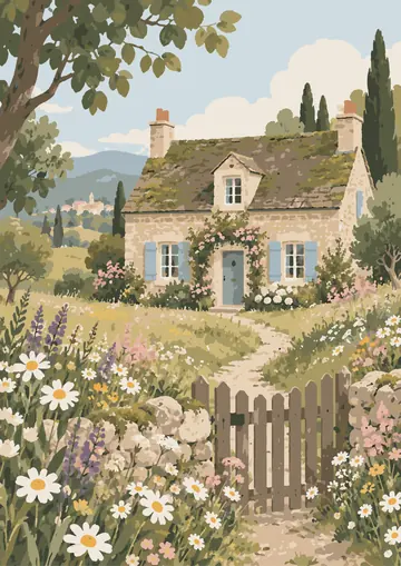 Cottage in the Meadow — finished page