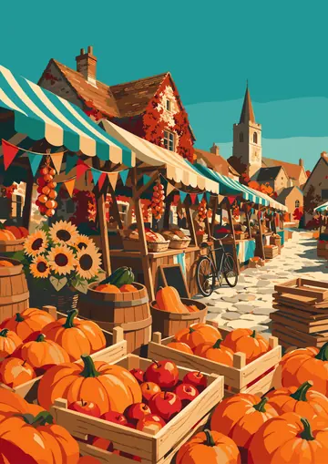 Autumn Market — finished page