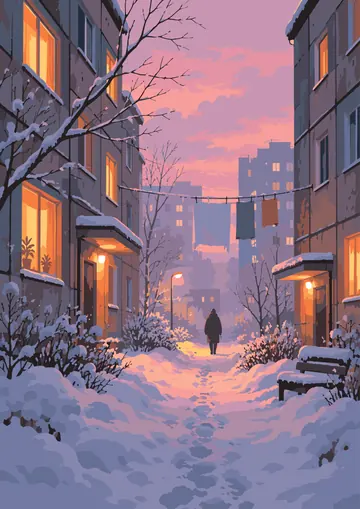 Walk Home in the Snow — finished page