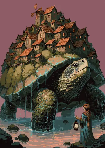 Turtle Village — finished page