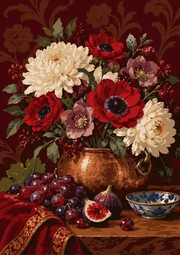 Crimson Anemones — finished page