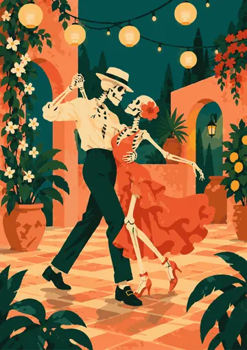 Dancing Under the Lanterns — finished page
