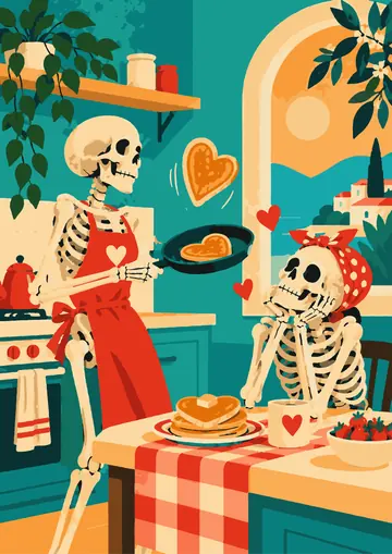 Heart Pancakes — finished page