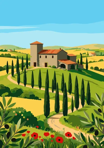 Tuscan Farmhouse — finished picture